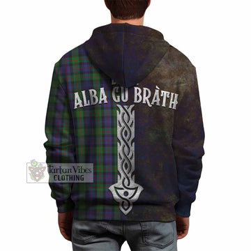 Murray Tartan Family Crest Hoodie Alba Gu Brath Be Brave Lion Ancient Style