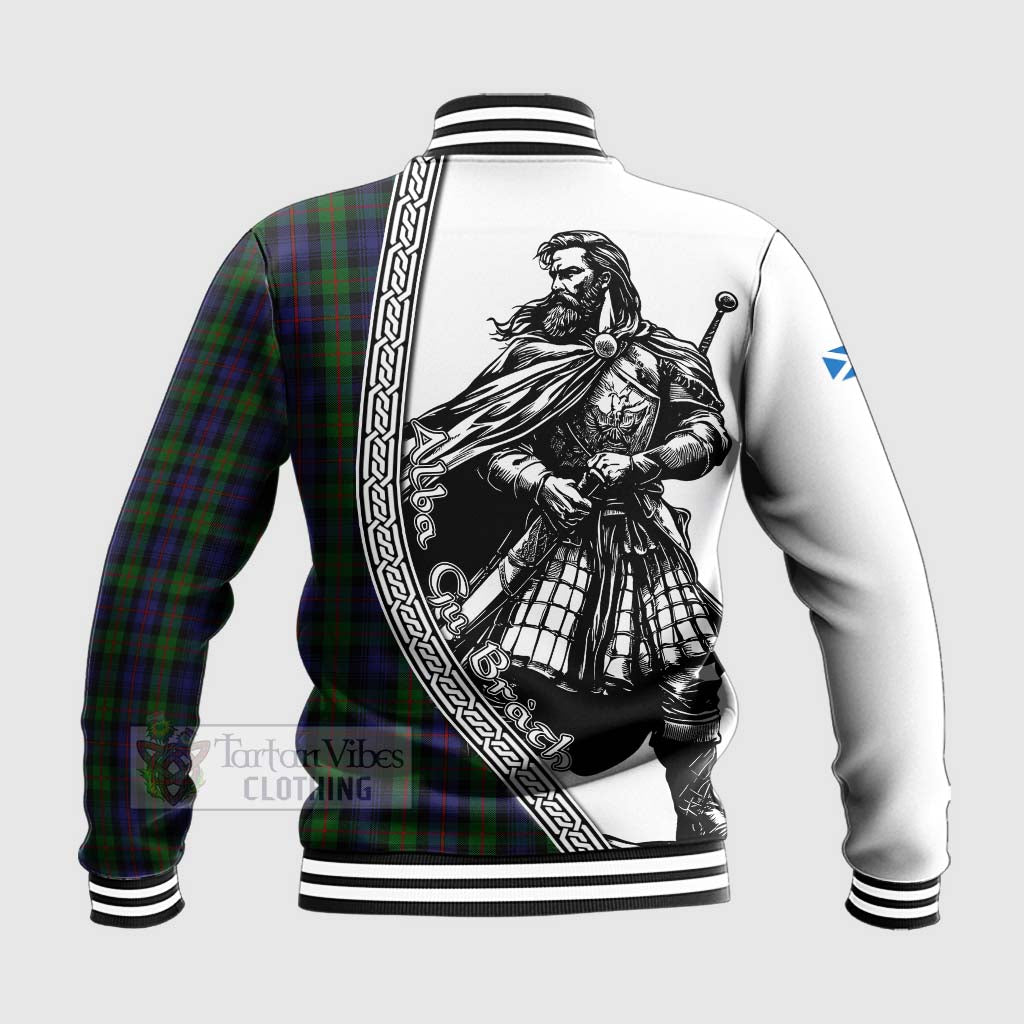 Murray Tartan Clan Crest Baseball Jacket with Highlander Warrior Celtic Style - Tartan Vibes Clothing