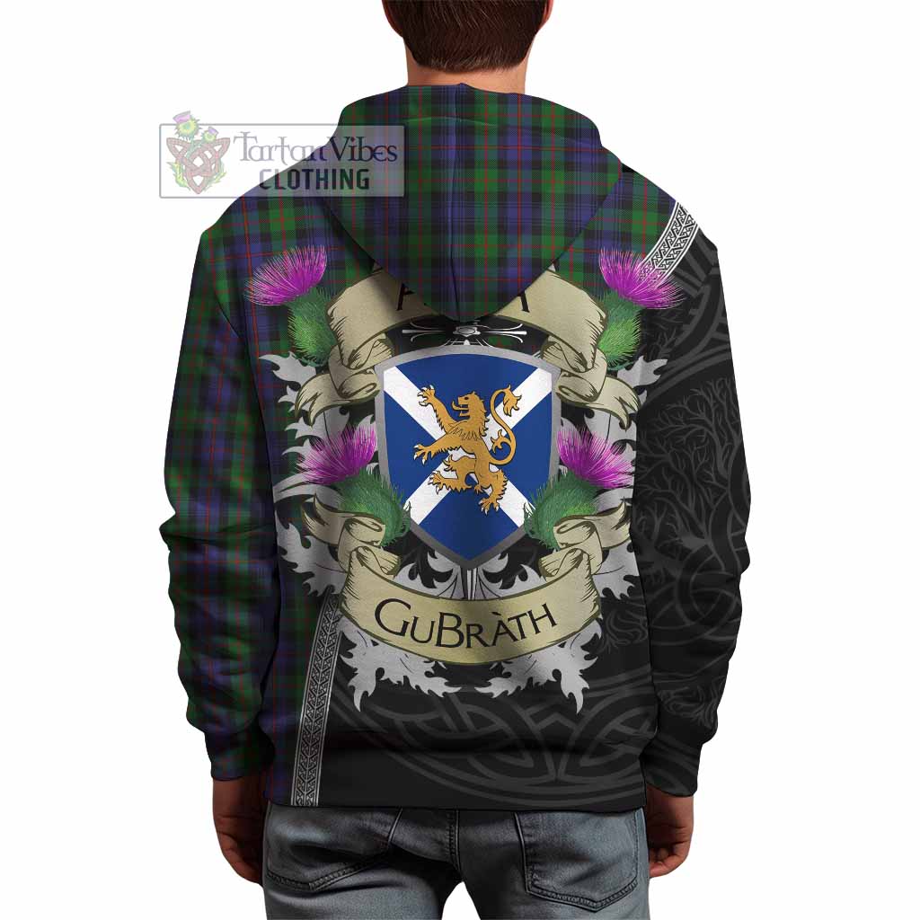 Tartan Vibes Clothing Murray Tartan Family Crest Hoodie Lion Rampant Royal Thistle Shield Celtic Inspired
