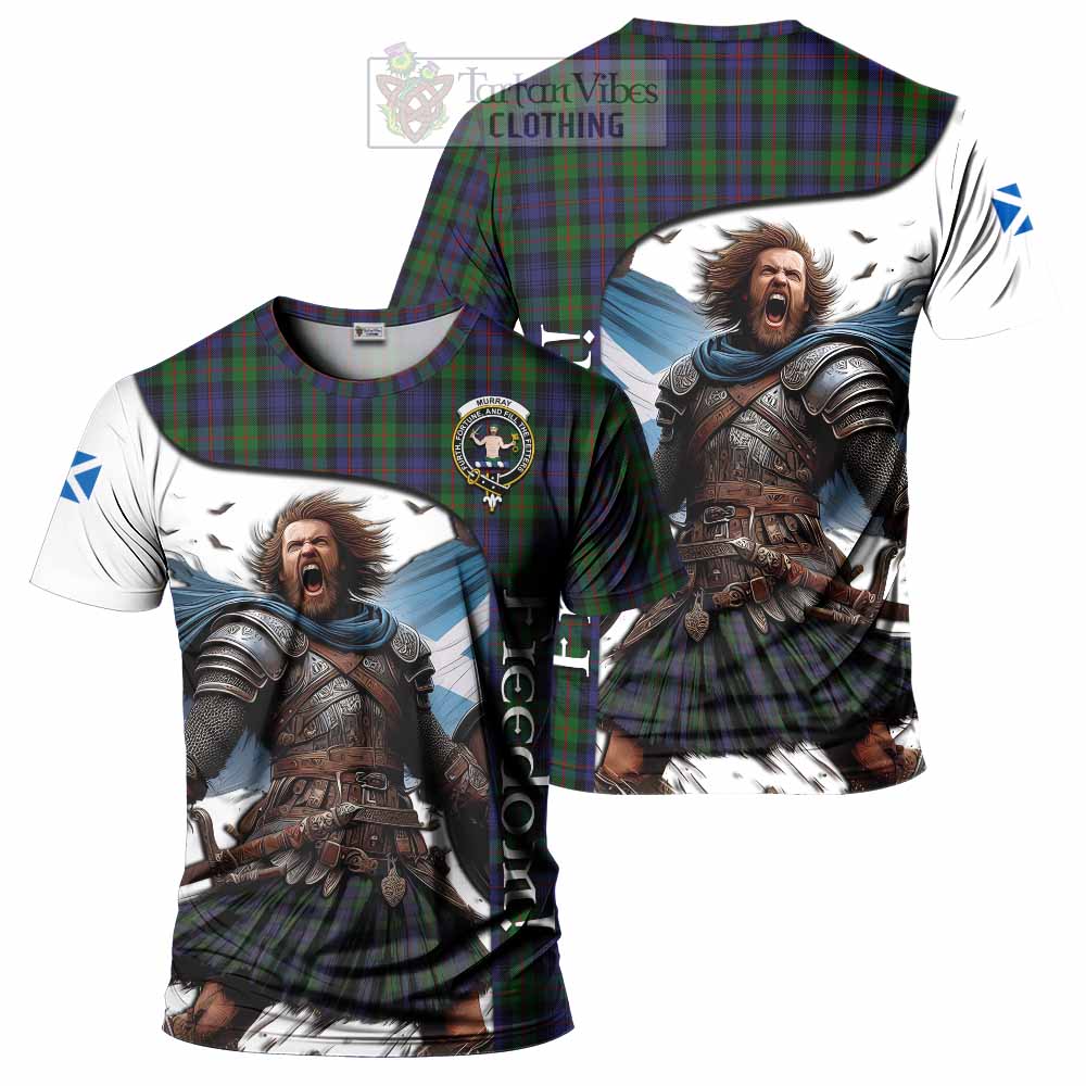 Murray Crest Tartan T-Shirt Inspired by the Freedom of Scottish Warrior
