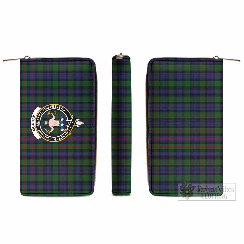 Tartan Vibes Clothing Murray Tartan Women's Leather Wallet with Family Crest