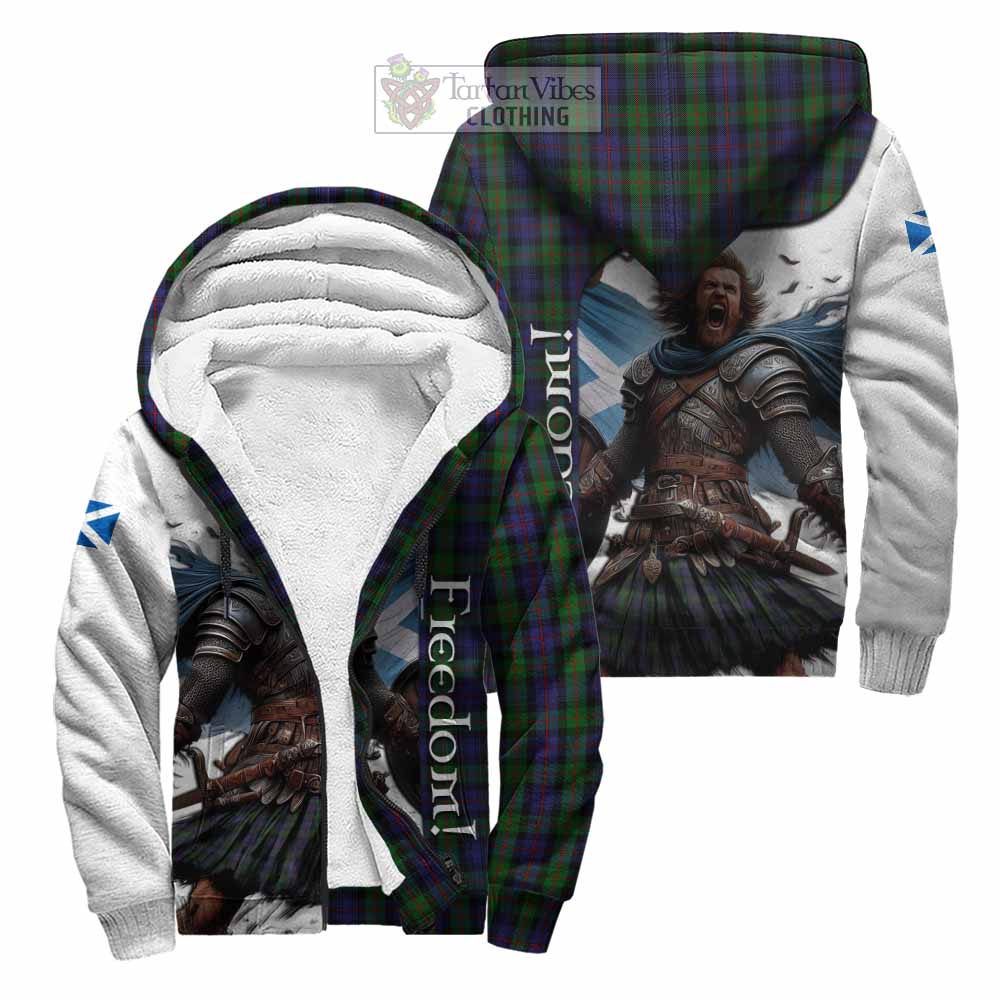 Tartan Vibes Clothing Murray Crest Tartan Sherpa Hoodie Inspired by the Freedom of Scottish Warrior
