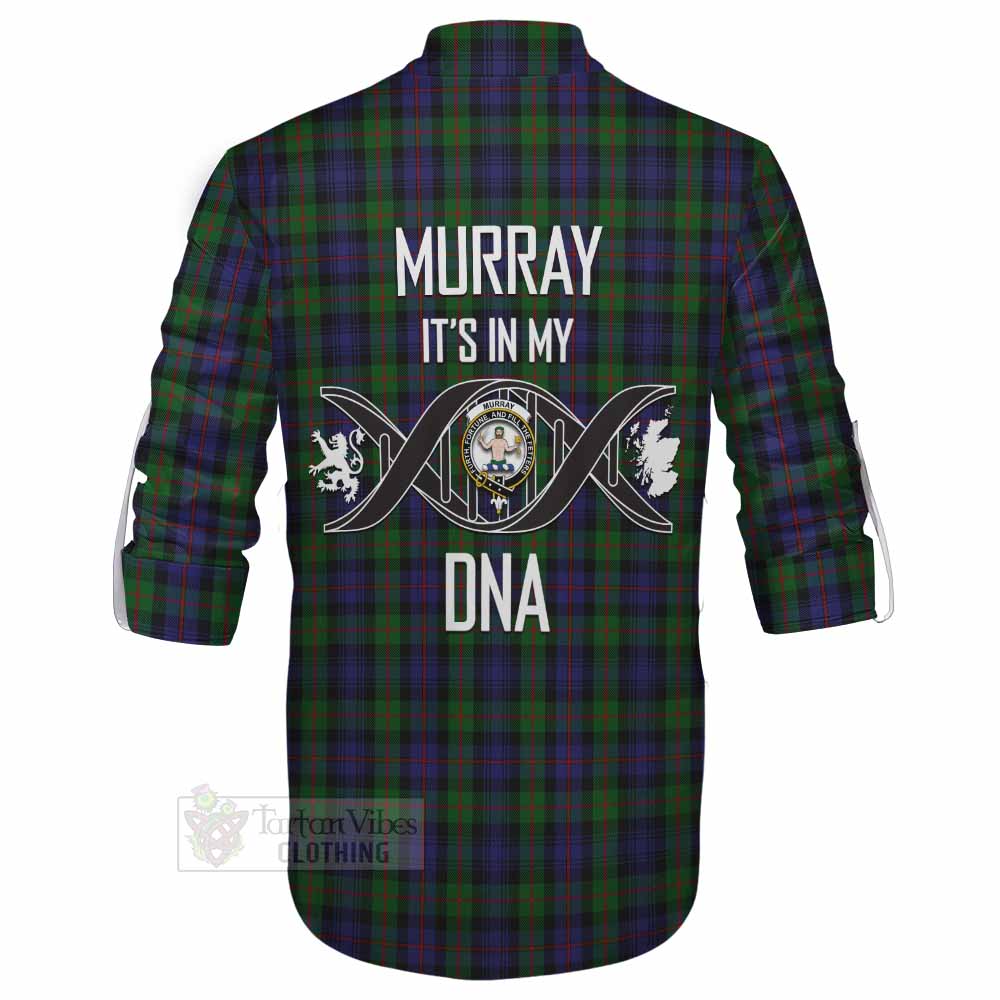 Tartan Vibes Clothing Murray Tartan Ghillie Kilt Shirt with Family Crest DNA In Me Style