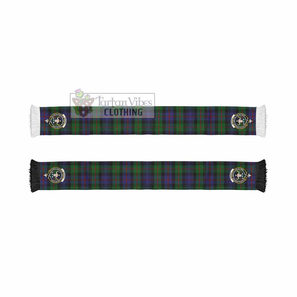 Tartan Vibes Clothing Murray Tartan Ruffneck Scarf with Family Crest