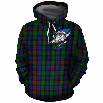 Murray Clan Crest In Me Tartan Cotton Hoodie Scotland Flag Style