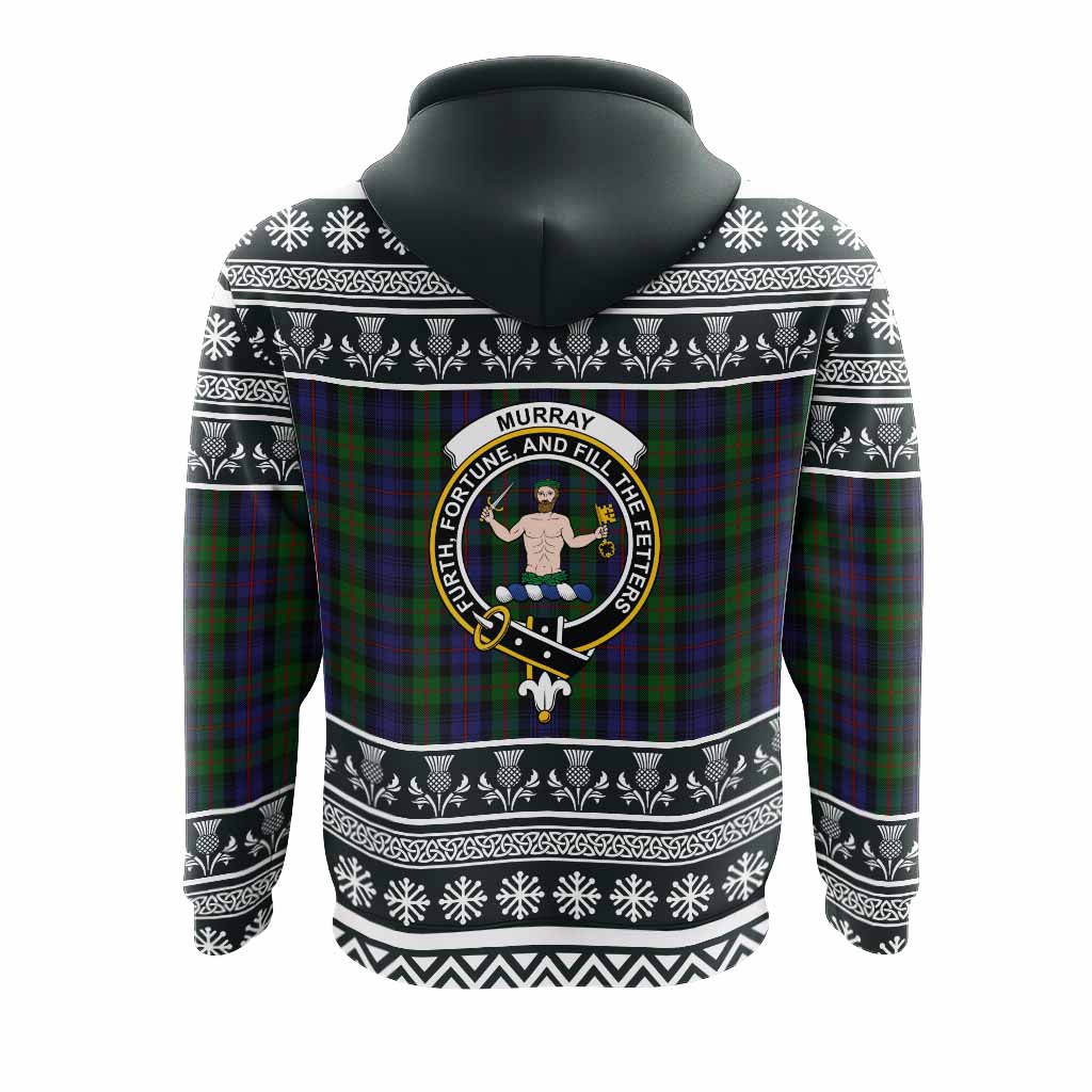 Murray Clan Tartan Christmas Hoodie with Family Crest - Tartan Vibes Clothing