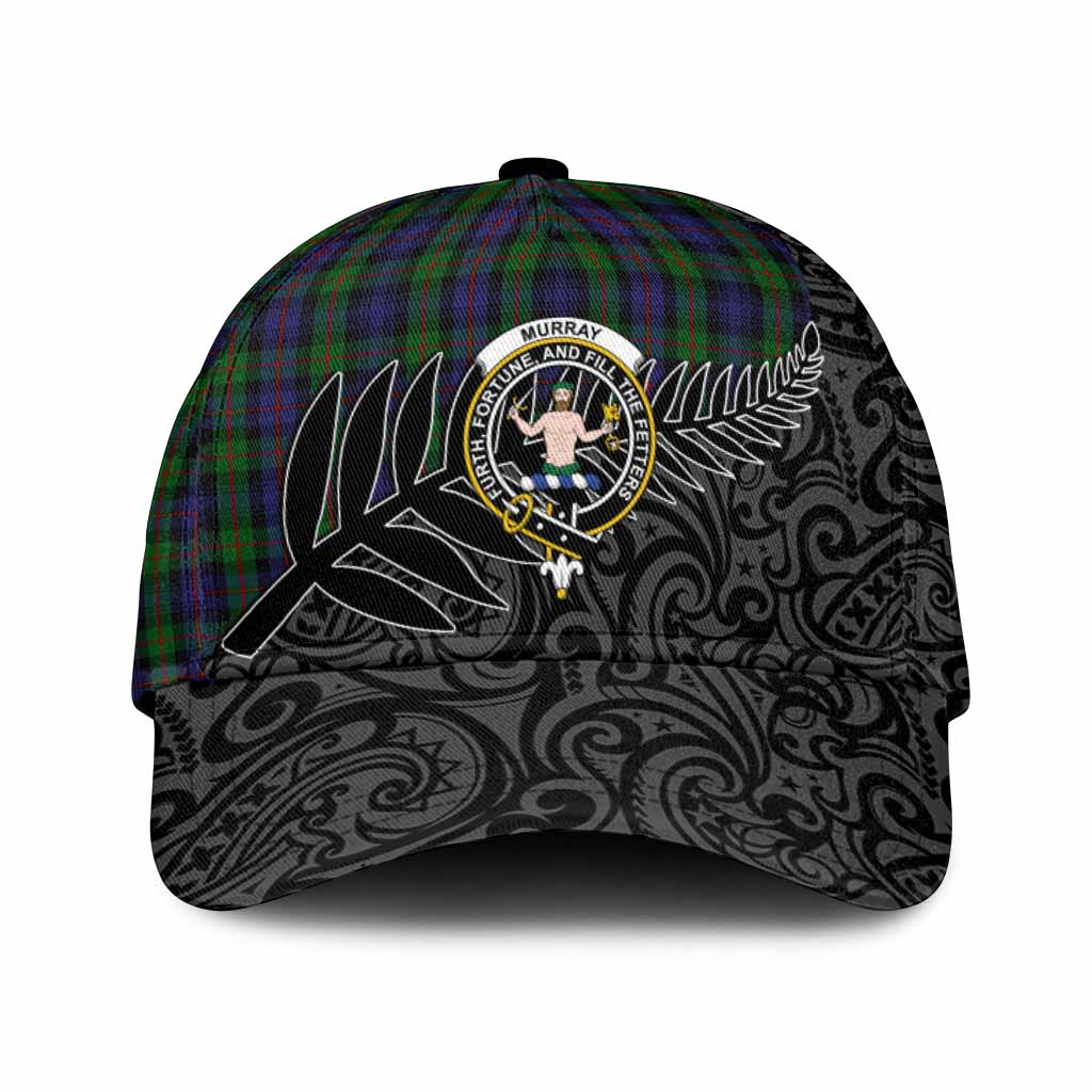 Murray Crest Tartan Classic Cap with New Zealand Silver Fern Half Style