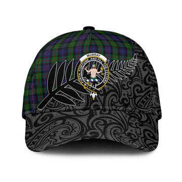 Murray Crest Tartan Classic Cap with New Zealand Silver Fern Half Style