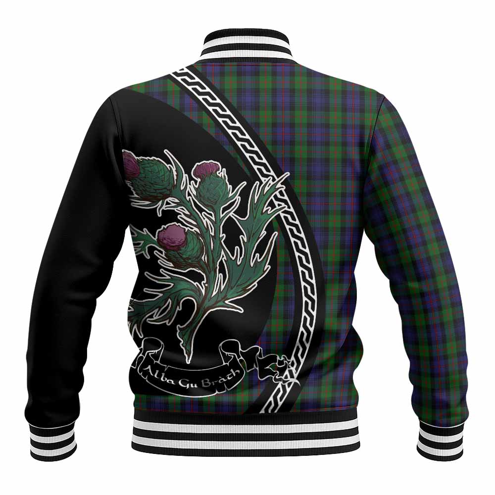 Murray Family Crest Tartan Baseball Jacket Alba Thistle Inspired - Tartan Vibes Clothing