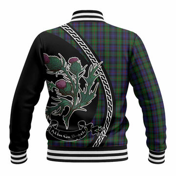 Murray Family Crest Tartan Baseball Jacket Alba Thistle Inspired