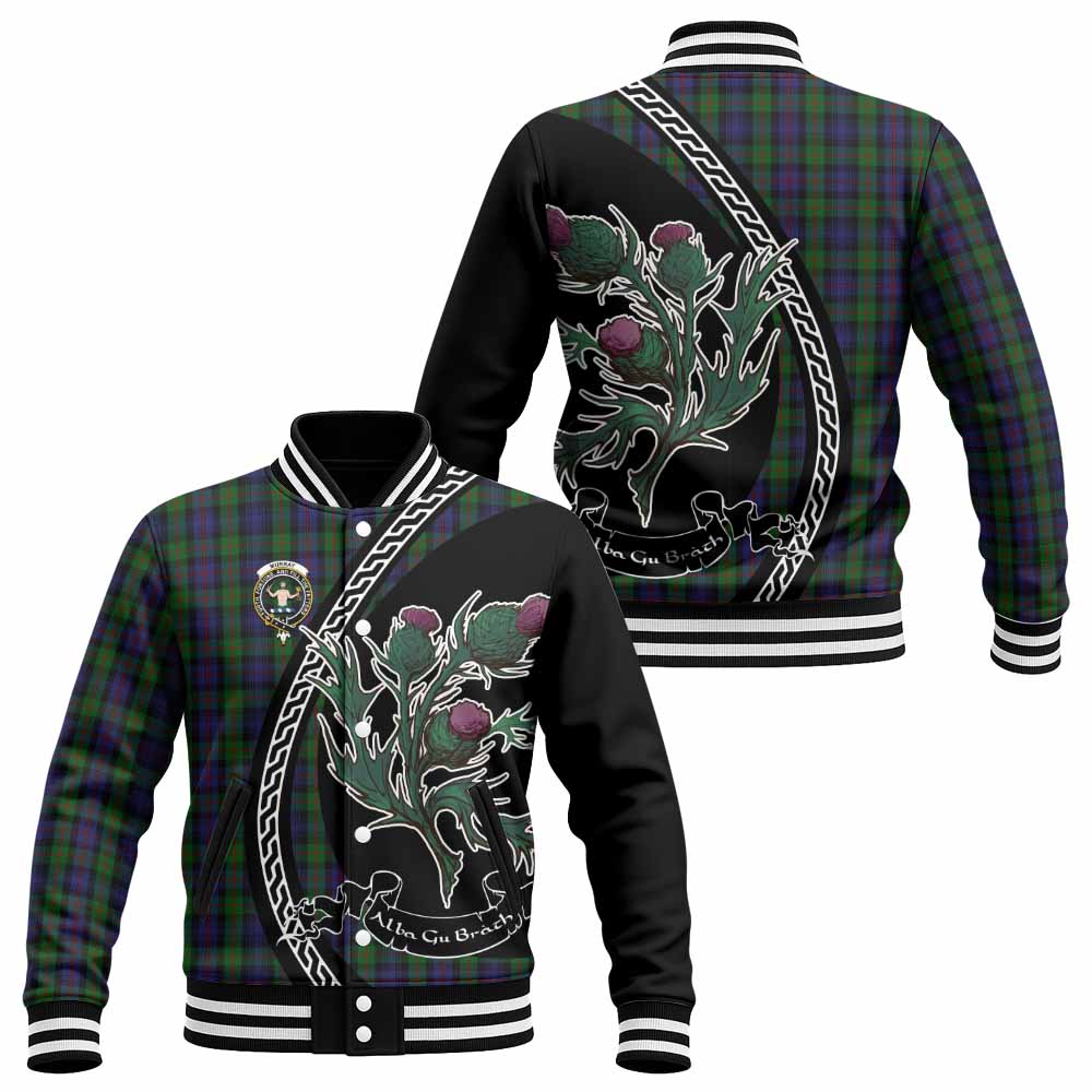 Murray Family Crest Tartan Baseball Jacket Alba Thistle Inspired - Tartan Vibes Clothing