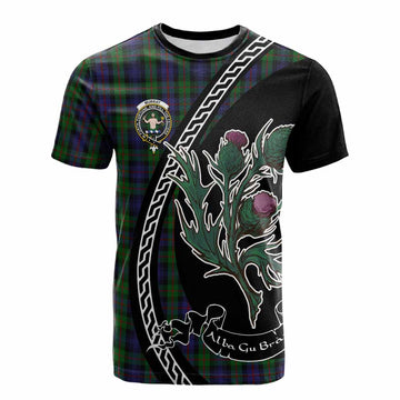 Murray Family Crest Tartan Cotton T-shirt Alba Thistle Inspired