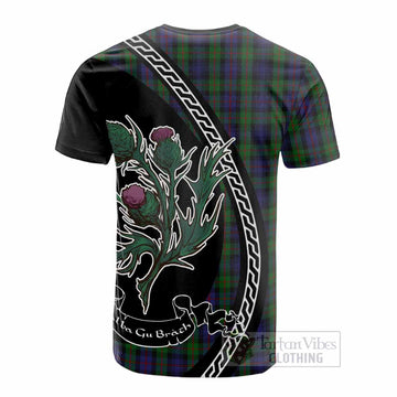 Murray Family Crest Tartan Cotton T-shirt Alba Thistle Inspired