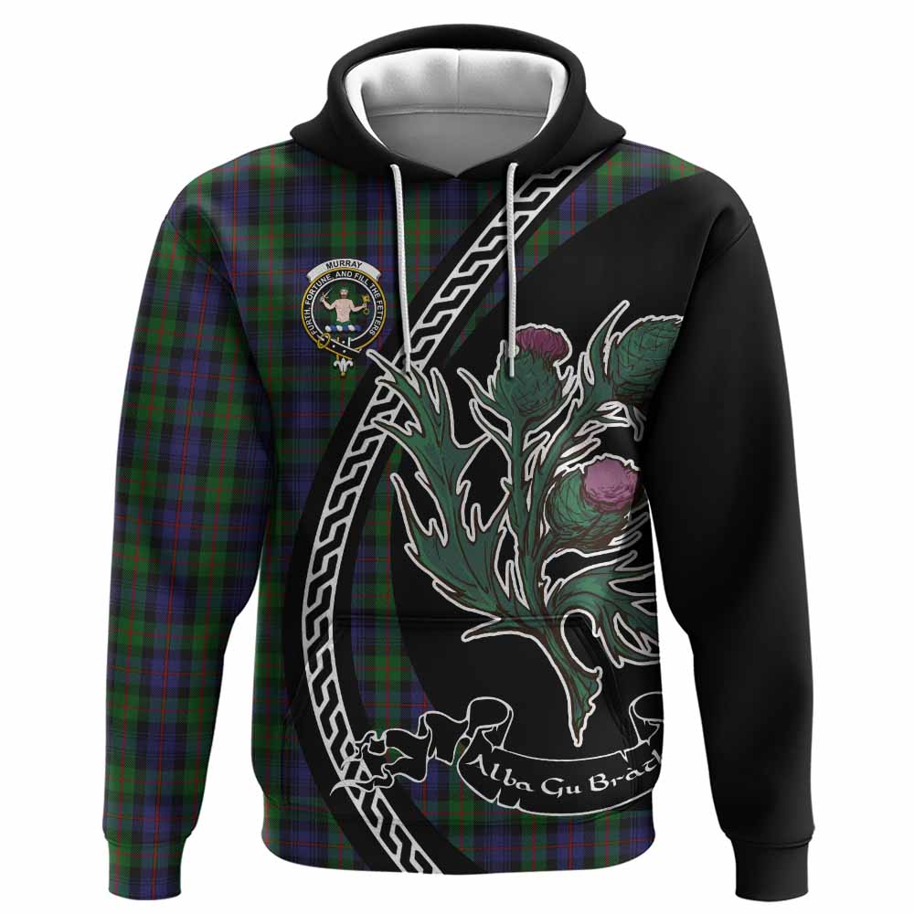Murray Family Crest Tartan Hoodie Alba Thistle Inspired - Tartan Vibes Clothing