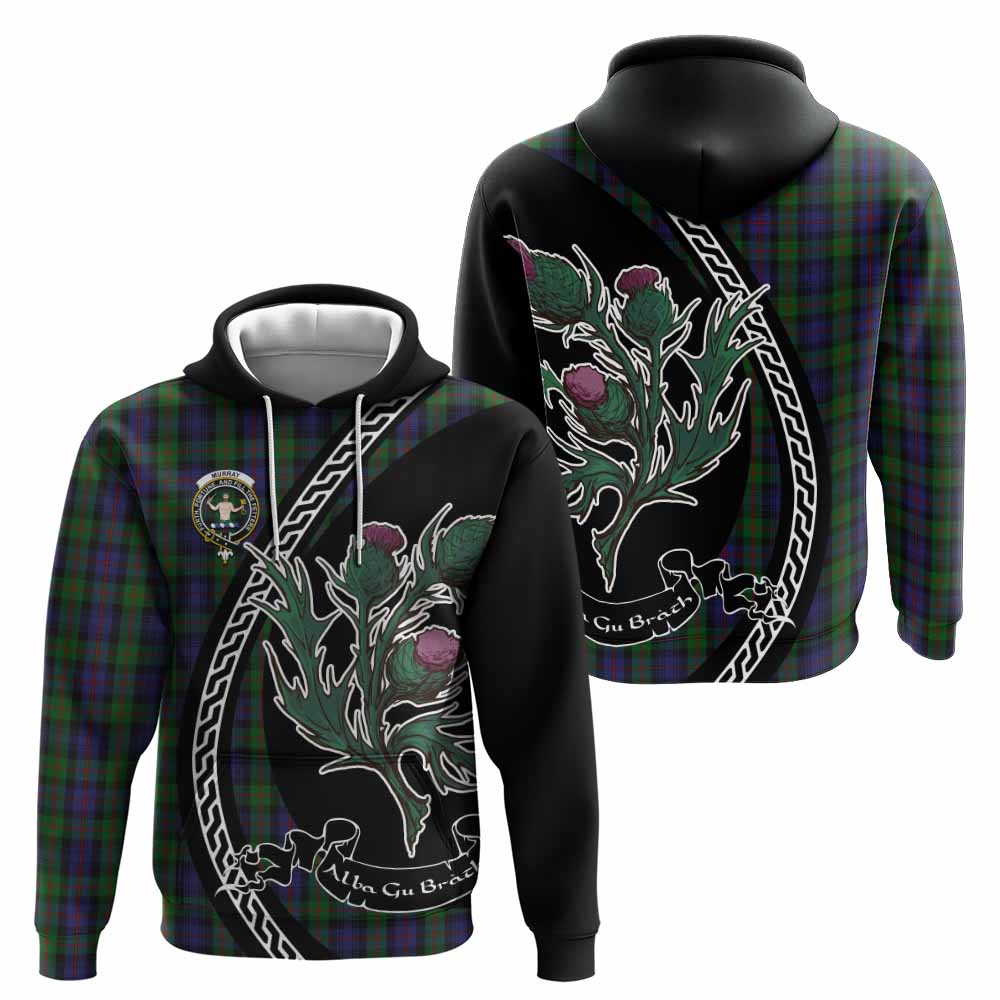 Murray Family Crest Tartan Hoodie Alba Thistle Inspired - Tartan Vibes Clothing