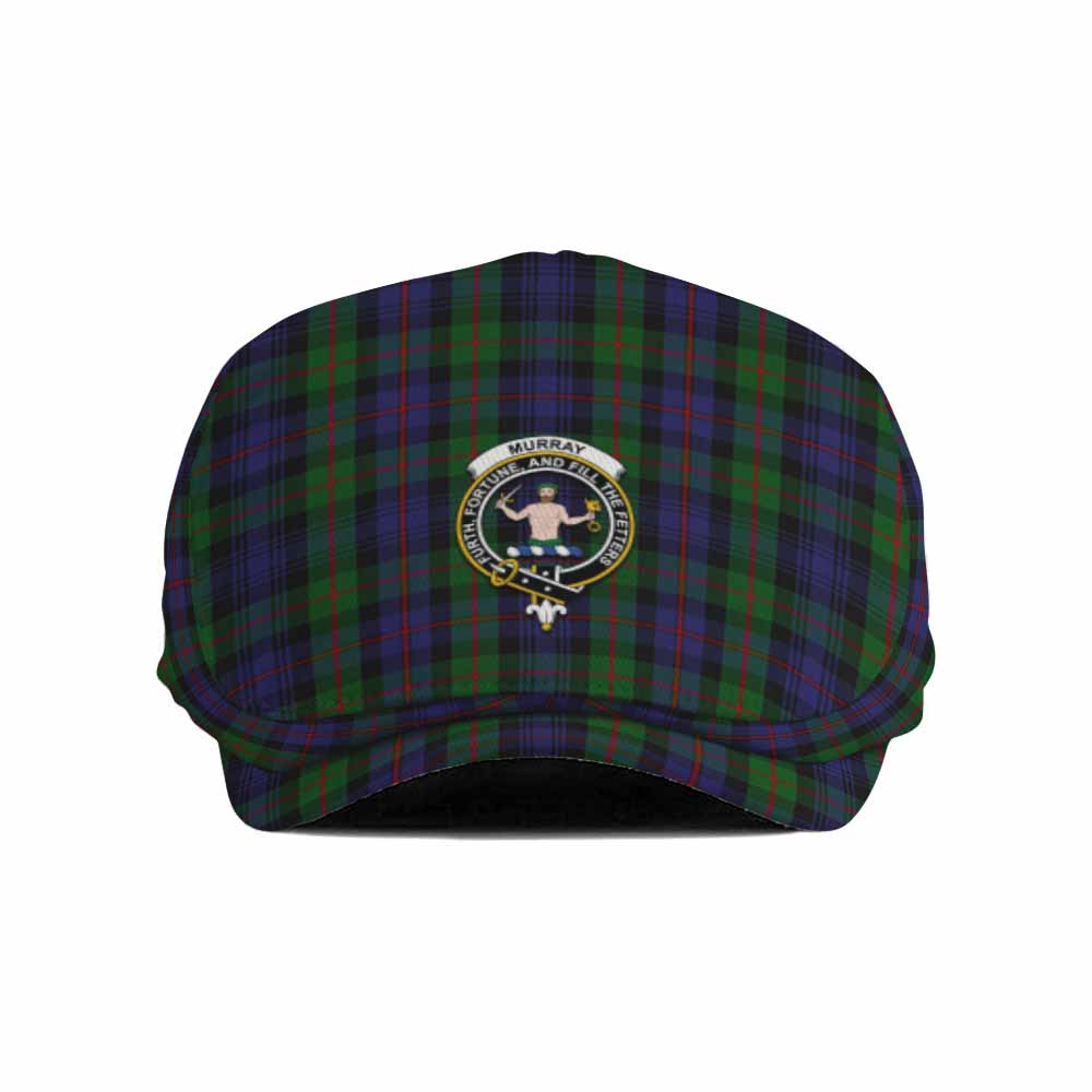 Murray Family Crest Tartan Jeff Cap, Tartan Flat Cap