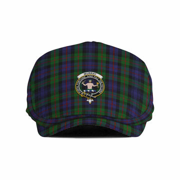Murray Family Crest Tartan Jeff Cap, Tartan Flat Cap
