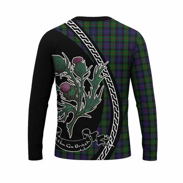 Murray Family Crest Tartan Long Sleeve T-Shirt Alba Thistle Inspired - Tartan Vibes Clothing