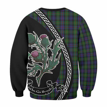Murray Family Crest Tartan Sweatshirt Alba Thistle Inspired