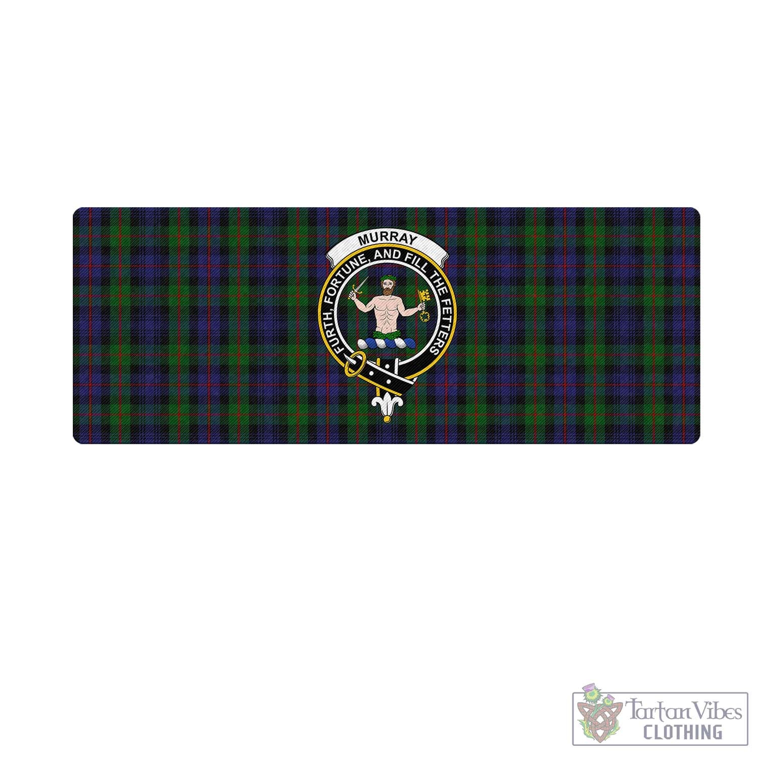 Tartan Vibes Clothing Murray of Atholl Tartan Mouse Pad with Family Crest