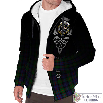 Murray Tartan Sherpa Hoodie Featuring Alba Gu Brath Family Crest Celtic Inspired