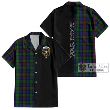 Murray Tartan Hawaiian Shirt with Family Crest and Half Of Me Style