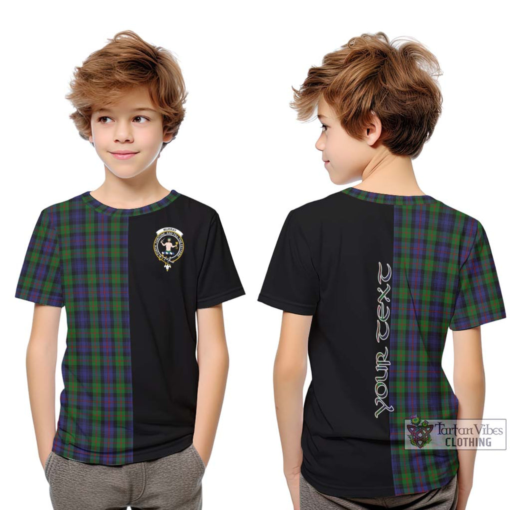 Murray Tartan Kid T-Shirt with Family Crest and Half Of Me Style Youth XL Size14 - Tartanvibesclothing Shop