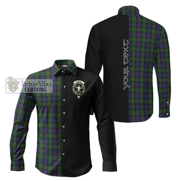 Murray Tartan Long Sleeve Button Shirt with Family Crest and Half Of Me Style