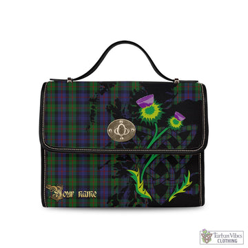 Murray of Atholl Tartan Waterproof Canvas Bag with Scotland Map and Thistle Celtic Accents