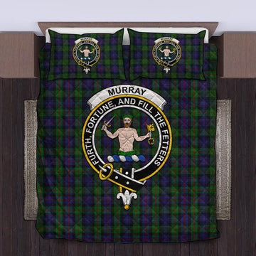 Murray Tartan Quilt Bed Set with Family Crest