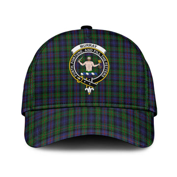 Murray of Atholl Tartan Classic Cap with Family Crest