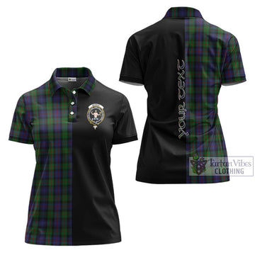 Murray Tartan Women's Polo Shirt with Family Crest and Half Of Me Style Women - Tartanvibesclothing Shop