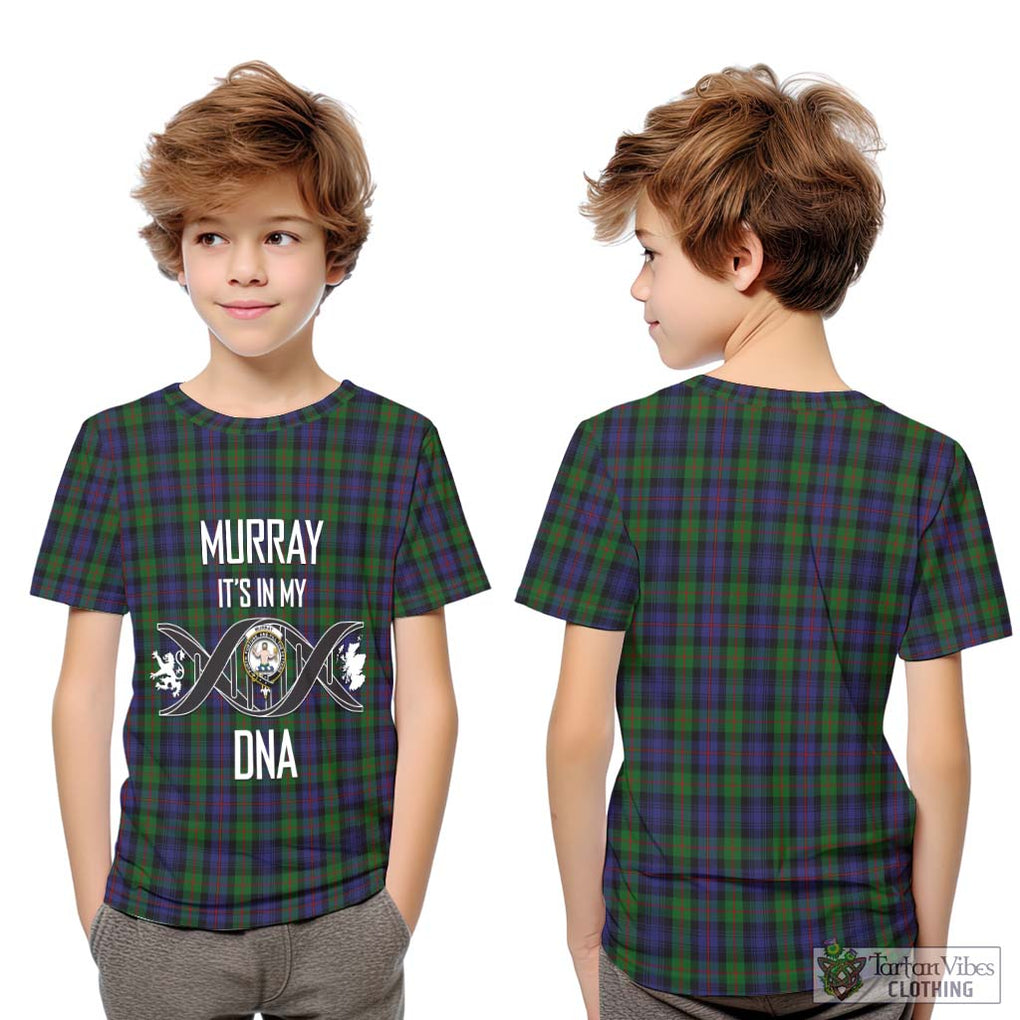 Murray Tartan Kid T-Shirt with Family Crest DNA In Me Style Youth XL Size14 - Tartanvibesclothing Shop