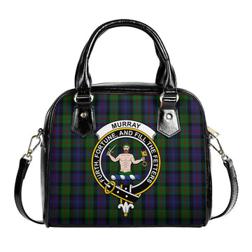 Murray Tartan Shoulder Handbags with Family Crest