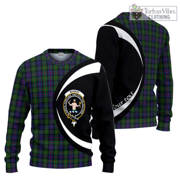 Murray Tartan Knitted Sweater with Family Crest Circle Style Unisex - Tartan Vibes Clothing