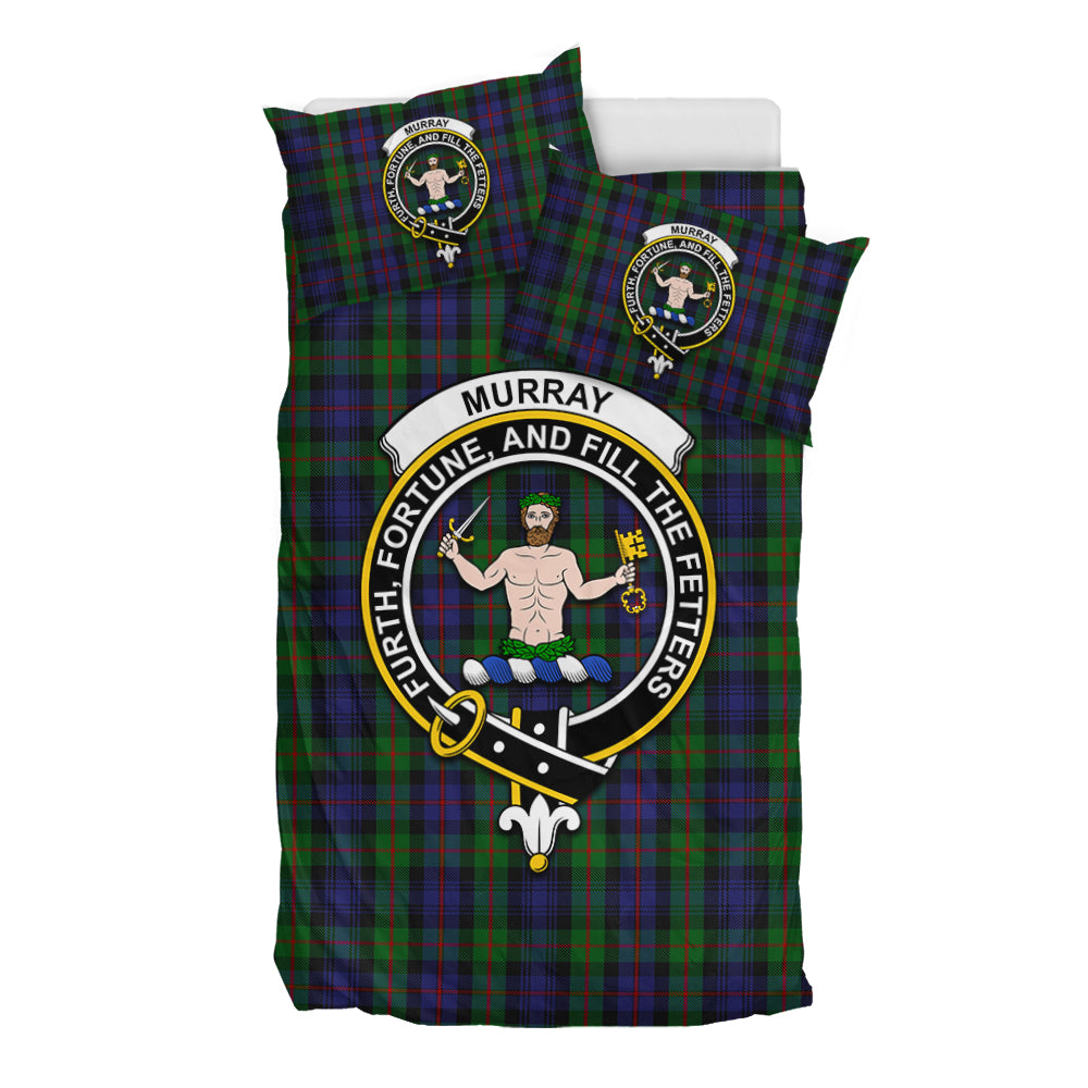 Murray Tartan Bedding Set with Family Crest - Tartan Vibes Clothing