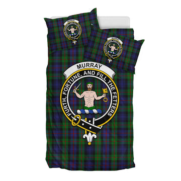 Murray of Atholl Tartan Bedding Set with Family Crest