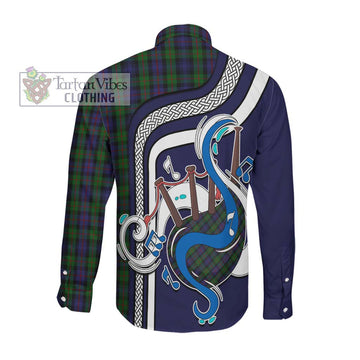 Murray Tartan Long Sleeve Button Shirt with Epic Bagpipe Style