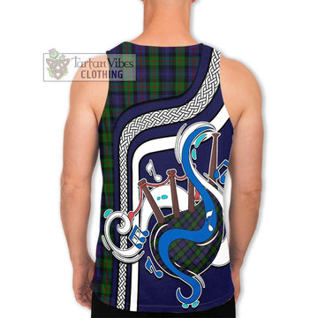 Murray Tartan Men's Tank Top with Epic Bagpipe Style