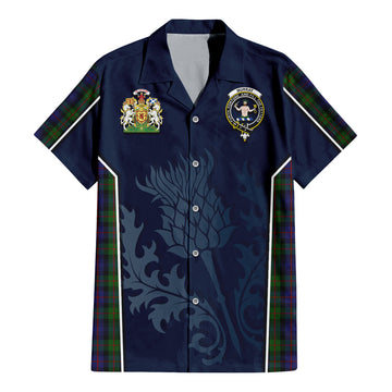 Murray Tartan Hawaiian Shirt with Family Crest and Scottish Thistle Vibes Sport Style