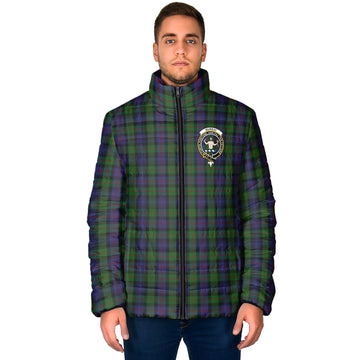 Murray of Atholl Tartan Padded Jacket with Family Crest