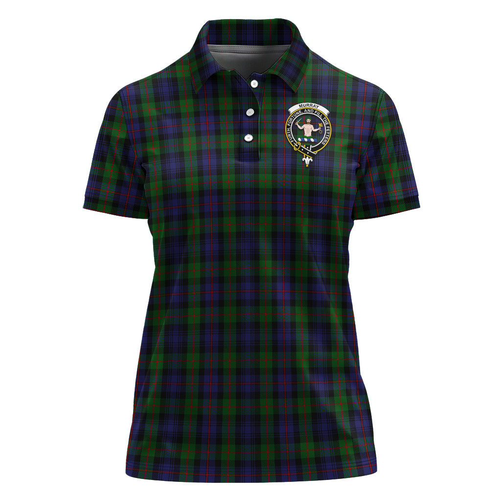 Murray Tartan Polo Shirt with Family Crest For Women - Tartan Vibes Clothing