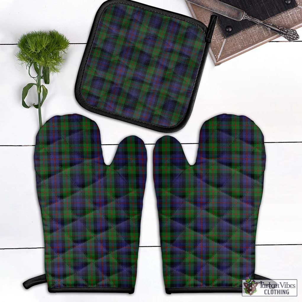 Murray Tartan Combo Oven Mitt & Pot-Holder Combo 1 Oven Mitt & 1 Pot-Holder Black - Tartan Vibes Clothing