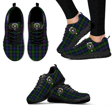 Murray of Atholl Tartan Sneakers with Family Crest