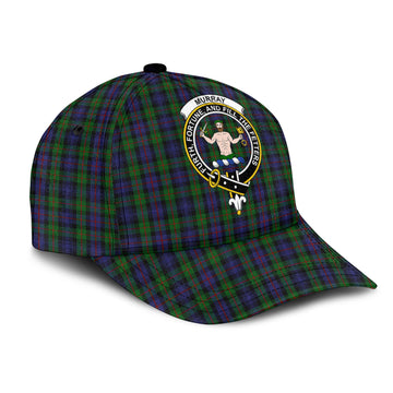 Murray of Atholl Tartan Classic Cap with Family Crest