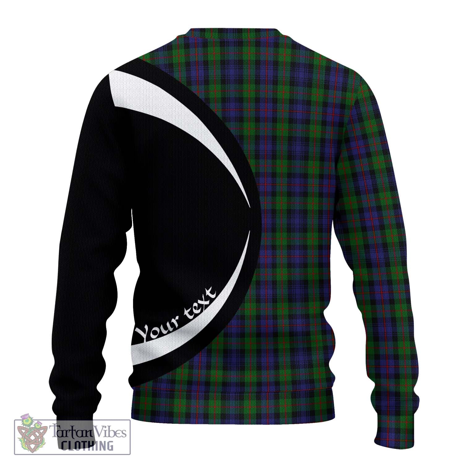 Murray Tartan Knitted Sweater with Family Crest Circle Style - Tartan Vibes Clothing