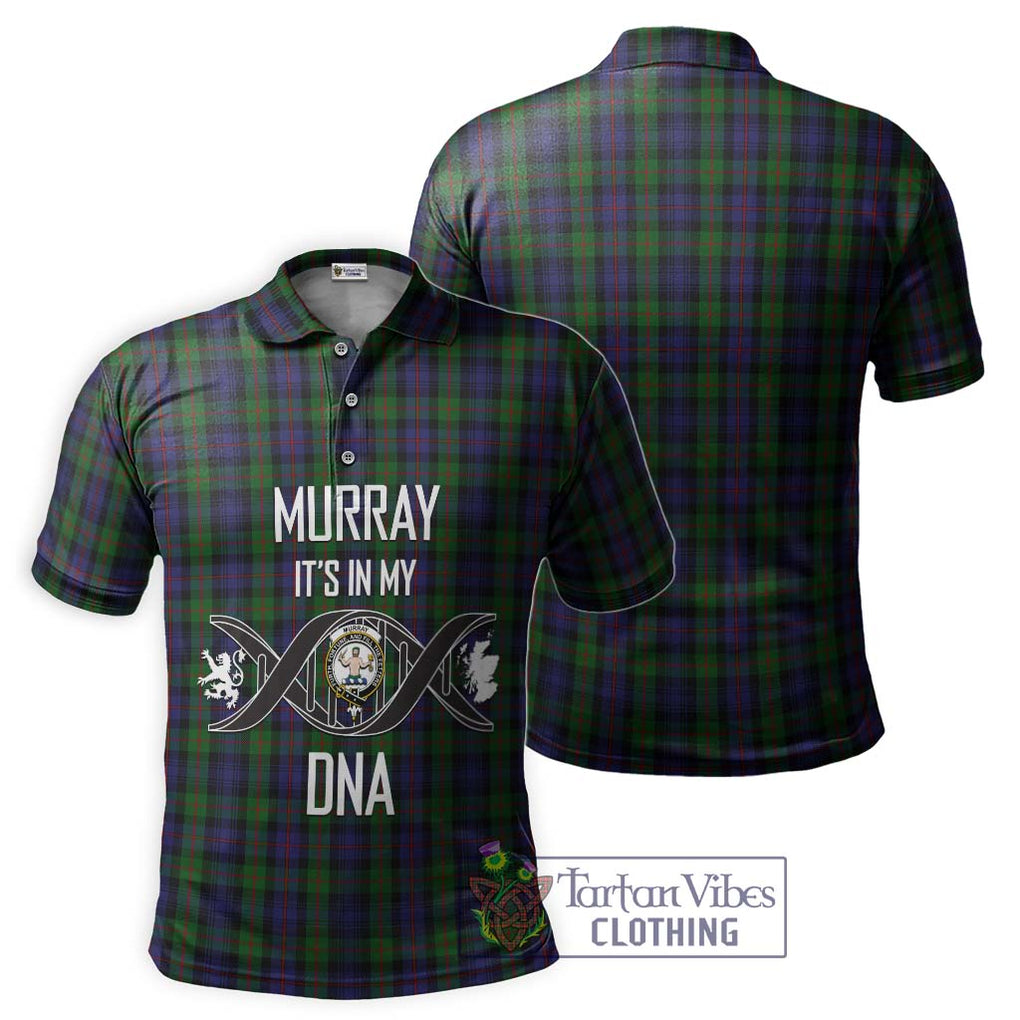 Murray Tartan Polo Shirt with Family Crest DNA In Me Style - Tartanvibesclothing Shop