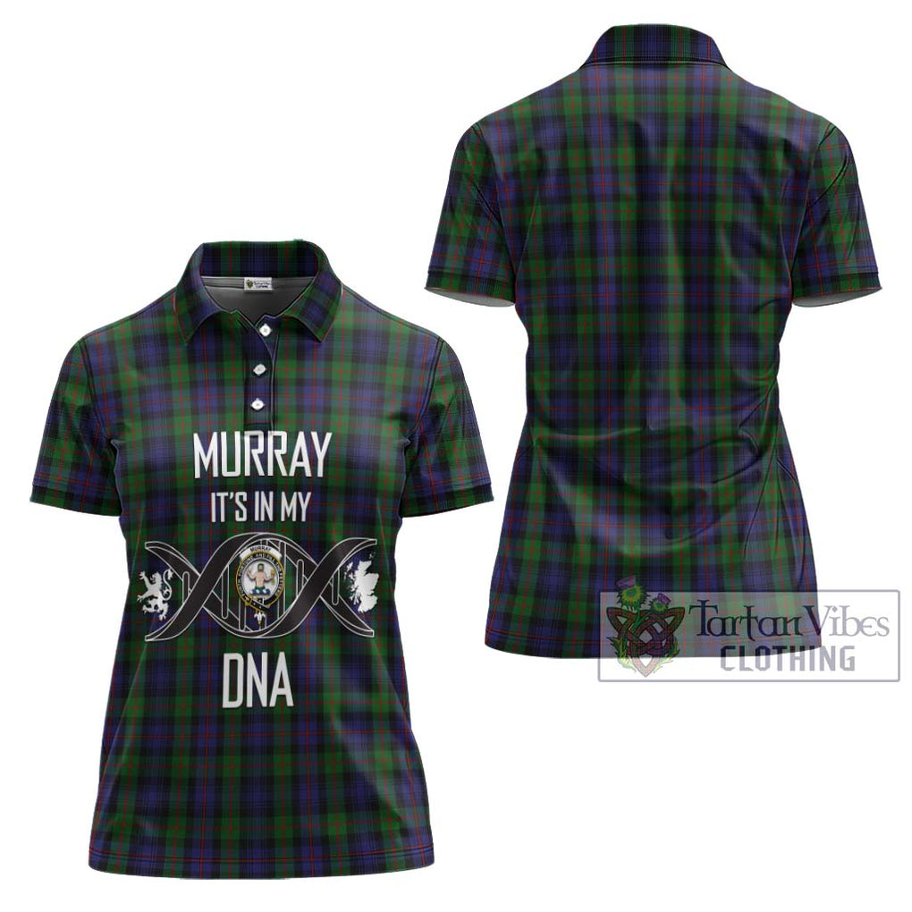 Murray Tartan Women's Polo Shirt with Family Crest DNA In Me Style - Tartanvibesclothing Shop