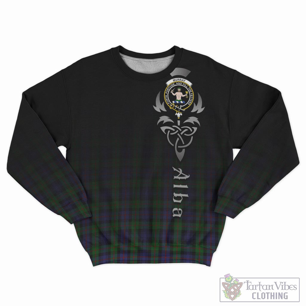 Tartan Vibes Clothing Murray of Atholl Tartan Sweatshirt Featuring Alba Gu Brath Family Crest Celtic Inspired