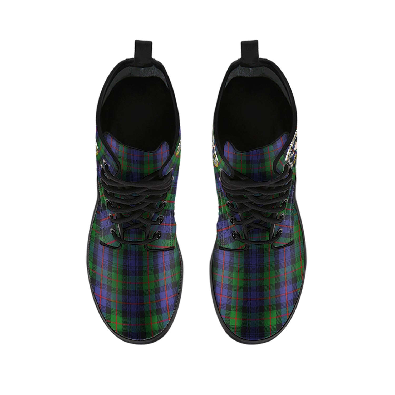 murray-of-atholl-tartan-leather-boots-with-family-crest